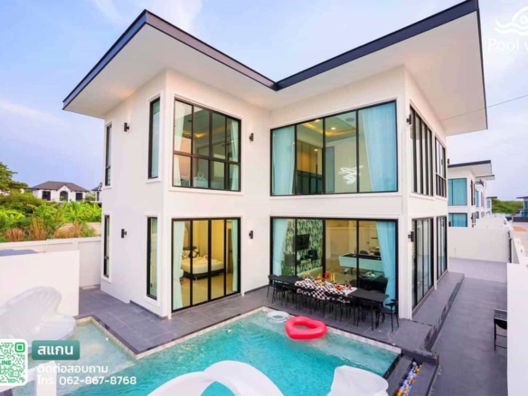 พูลวิลล่าจอมเทียน 5 ห้องนอน ใกล้ทะเล