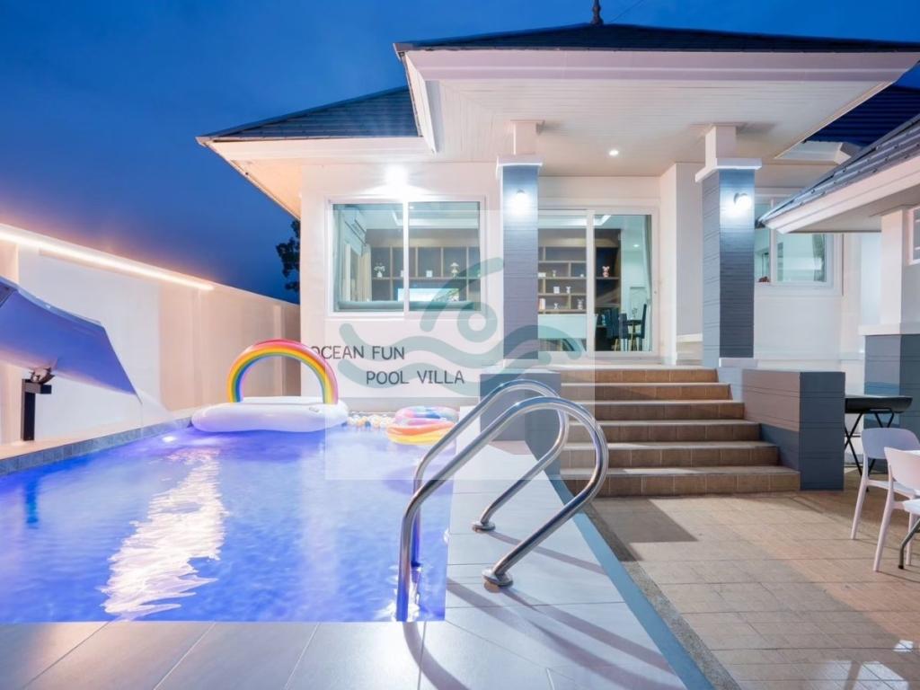 พูลวิลล่าบางเสร่ติดทะเล 150 ม. | Ocean Fun Pool Villa | สระส่วนตัว Pet-Friendly