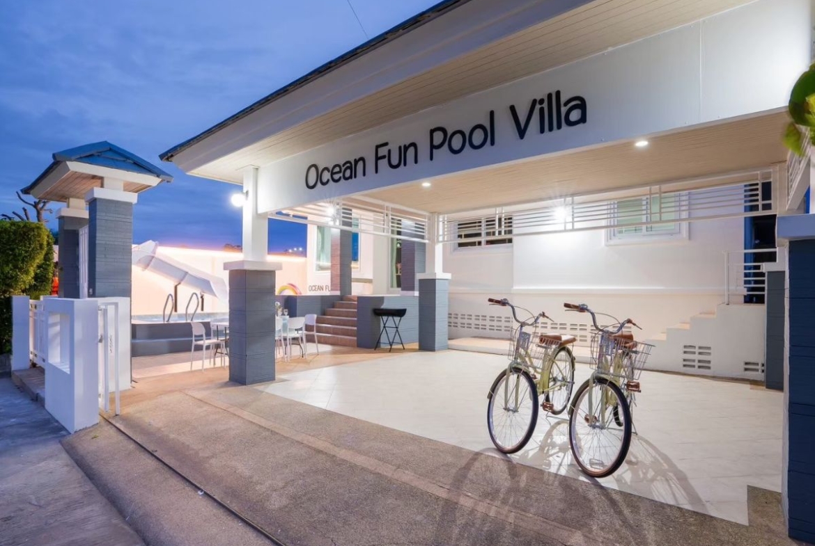 พูลวิลล่าบางเสร่ติดทะเล 150 ม. | Ocean Fun Pool Villa | สระส่วนตัว Pet-Friendly