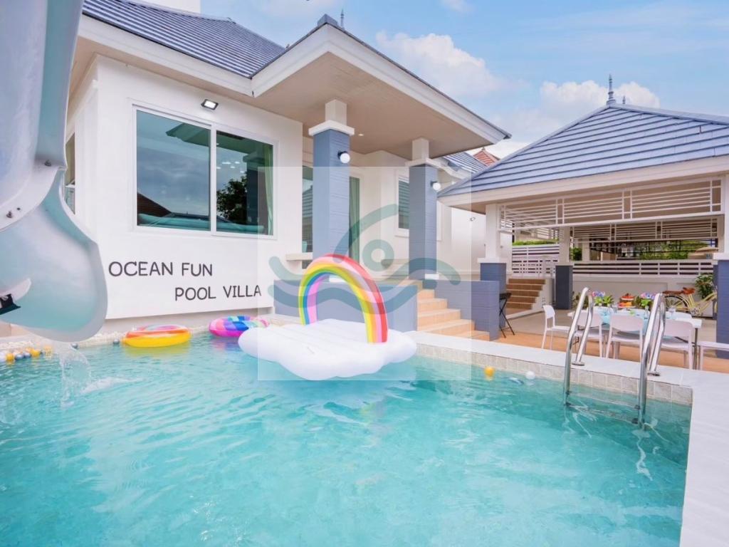 พูลวิลล่าบางเสร่ติดทะเล 150 ม. | Ocean Fun Pool Villa | สระส่วนตัว Pet-Friendly