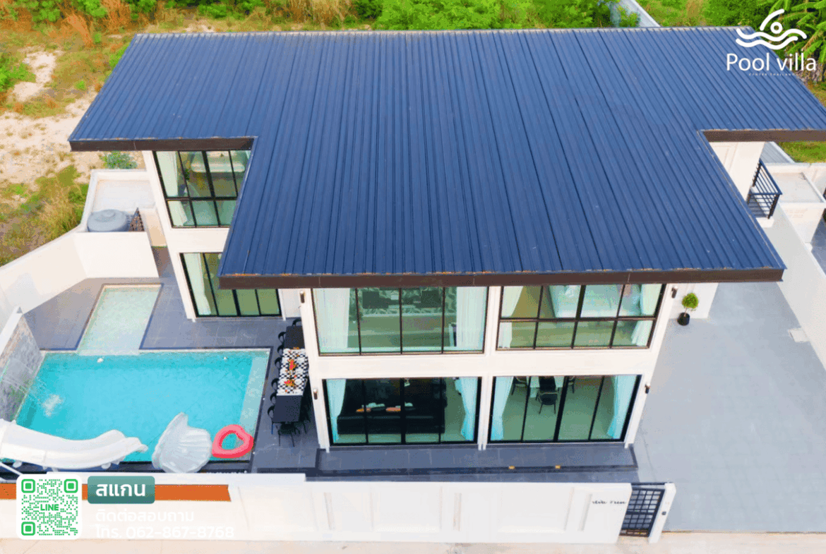 พูลวิลล่าจอมเทียน 5 ห้องนอน ใกล้ทะเล