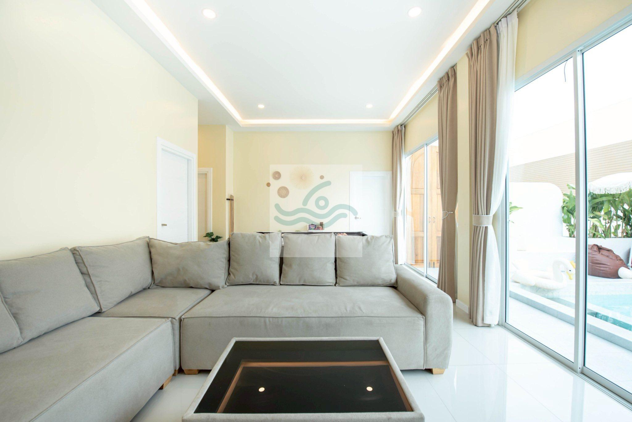 Sea Haus Pool Villa Pattaya พูลวิลล่าสไตล์บาหลี โซนห้วยใหญ่ ห้องนั่งเล่น Sea Haus Pool Villa Pattaya พูลวิลล่าสไตล์บาหลี โซนห้วยใหญ่