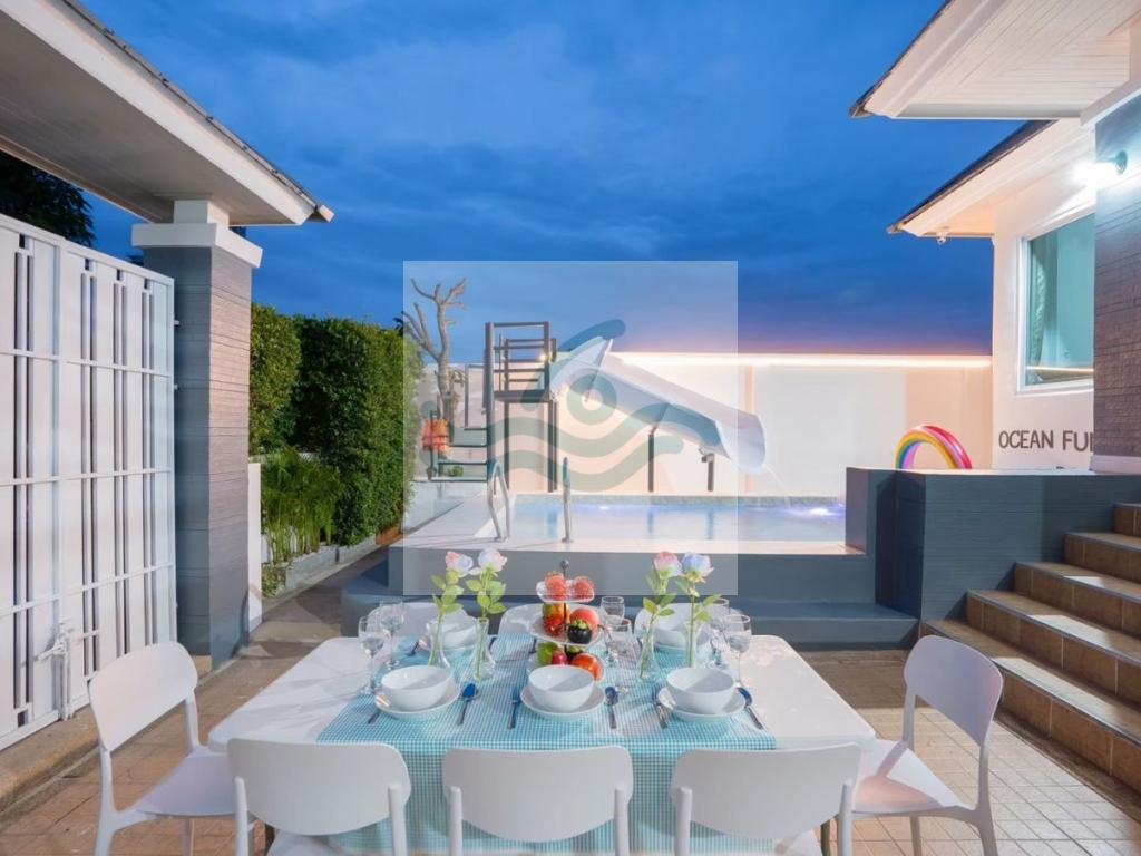 พูลวิลล่าบางเสร่ติดทะเล 150 ม. | Ocean Fun Pool Villa | สระส่วนตัว Pet-Friendly