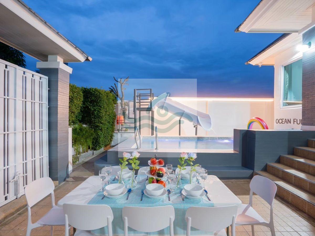 พูลวิลล่าบางเสร่ติดทะเล 150 ม. | Ocean Fun Pool Villa | สระส่วนตัว Pet-Friendly