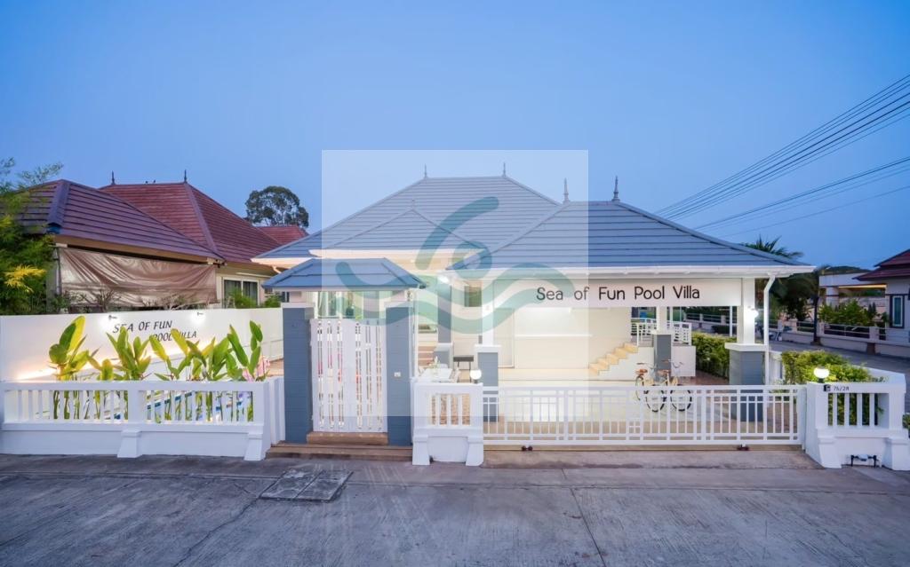 พูลวิลล่าติดหาดบางเสร่ เดินไปชมทะเลสวย น้ำใส ได้ใกล้ๆเพียง 100 เมตร