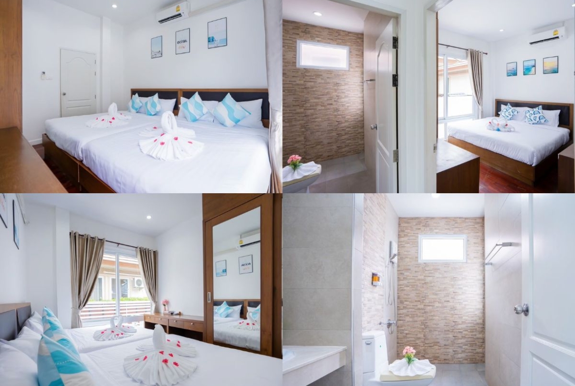 พูลวิลล่าบางเสร่ติดทะเล 150 ม. | Ocean Fun Pool Villa | สระส่วนตัว Pet-Friendly