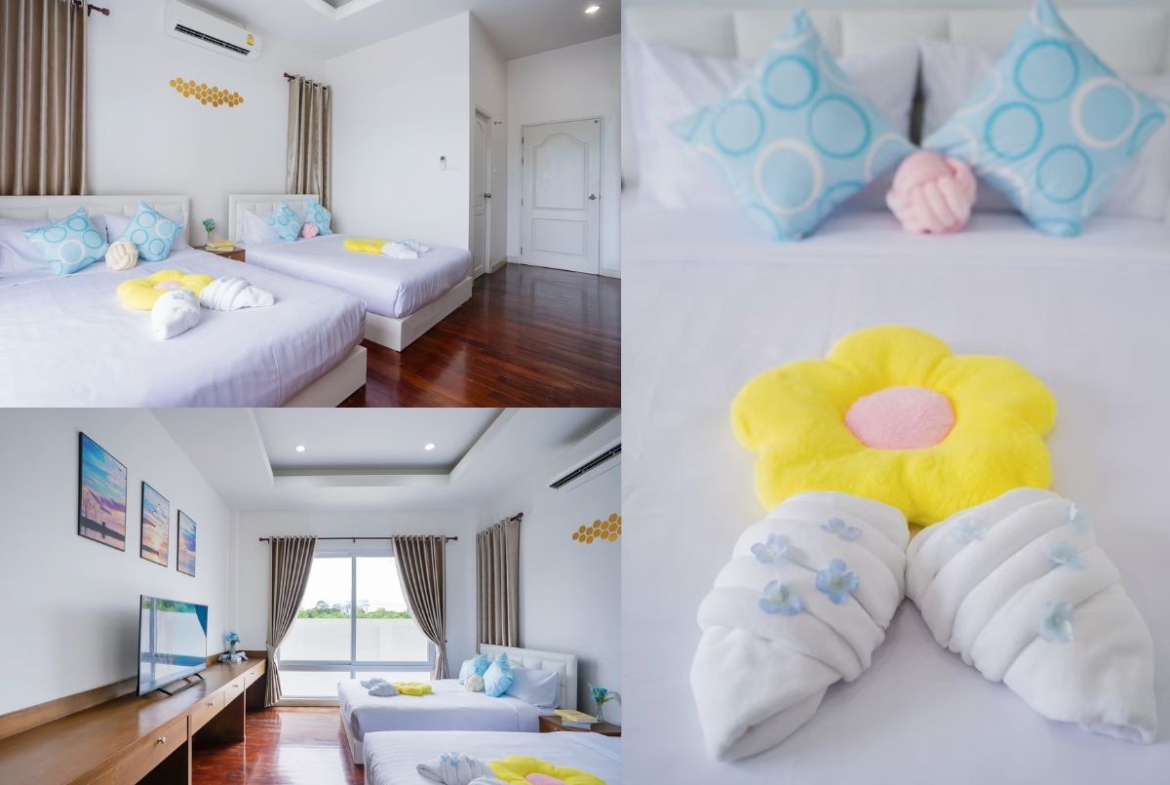 พูลวิลล่าบางเสร่ติดทะเล 150 ม. | Ocean Fun Pool Villa | สระส่วนตัว Pet-Friendly